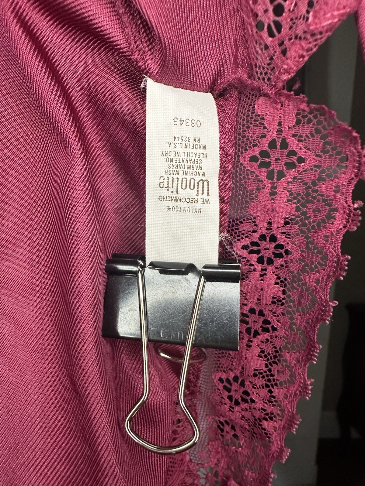 Formfit Vintage Red Satin And Lace Teddy Sz 34 (10-12)