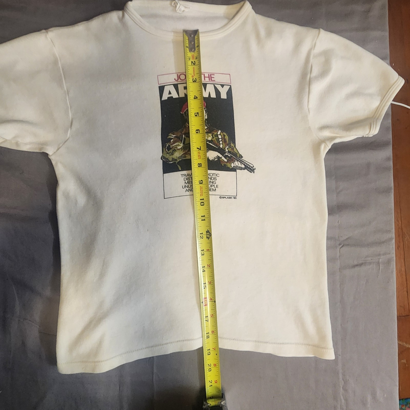 Vtg 1983 Women’s Splash Satire Shirt Join The Army Parody Punk T Made England XS