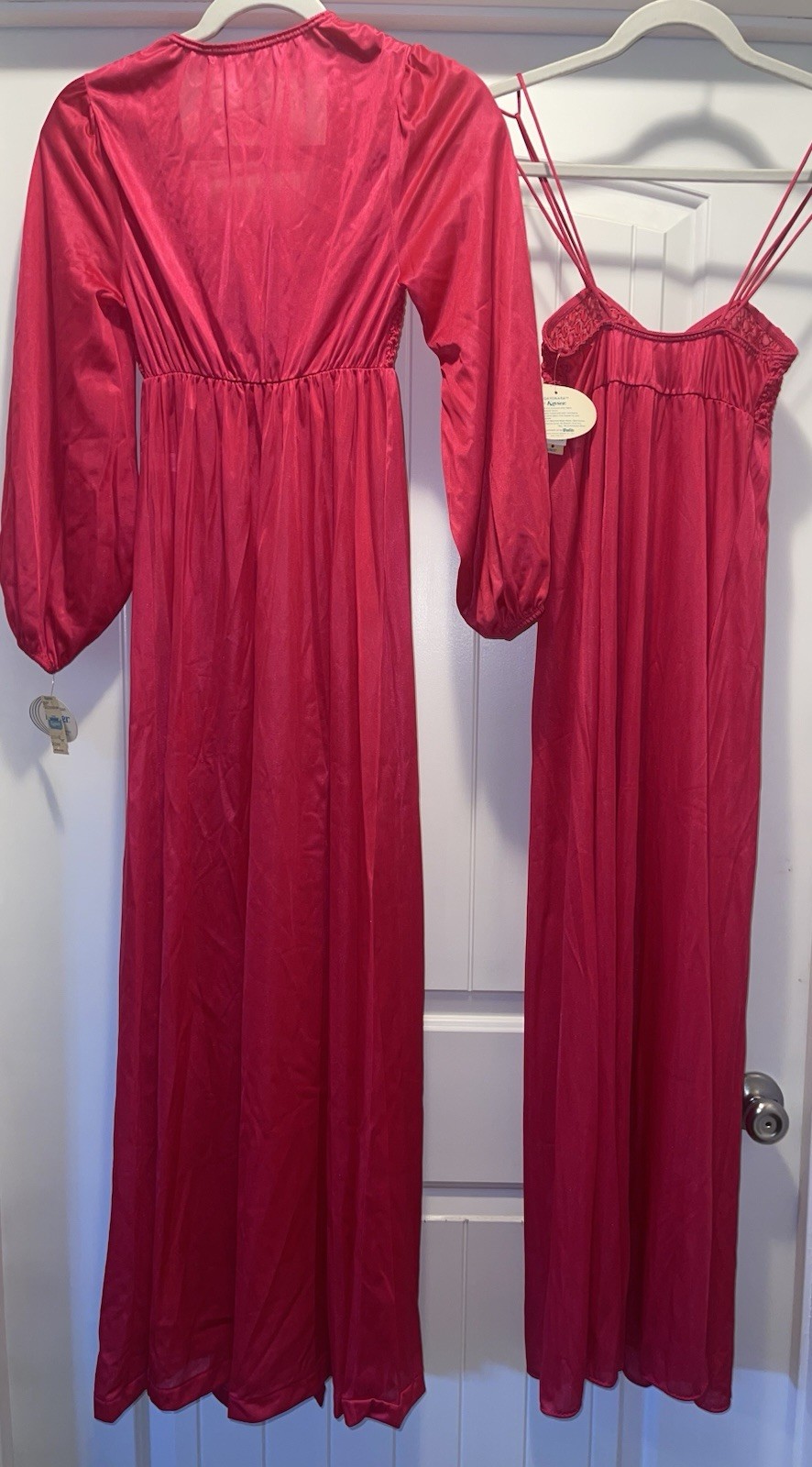 NWT VTG RARE Kayser NYLON SILKY SOFT NYLON Nightgown Robe Set Petite 60’s 70’s