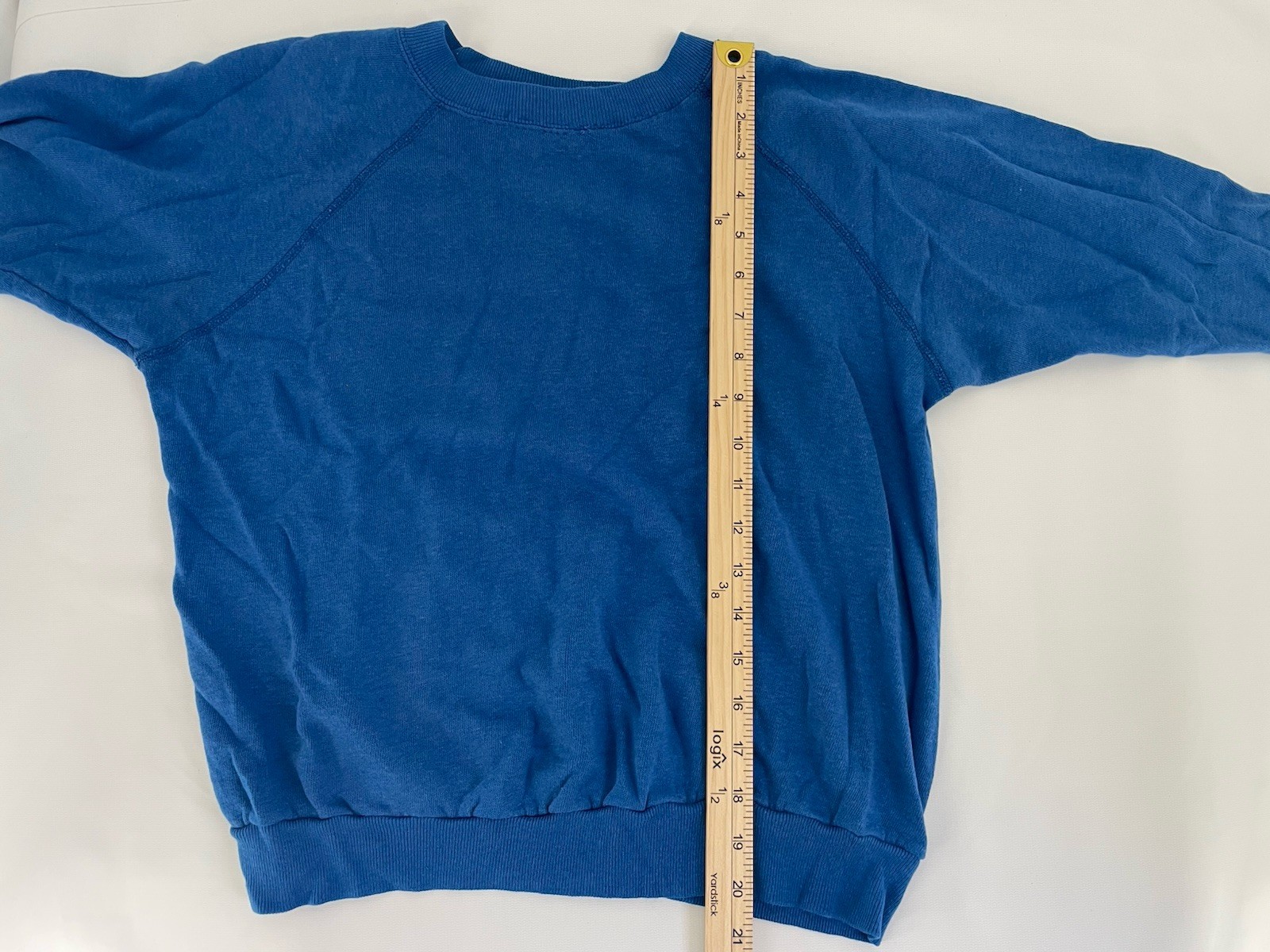 Vintage Threadbare Royal Blue Sweatshirt M Soft Acrylic Cotton Blend