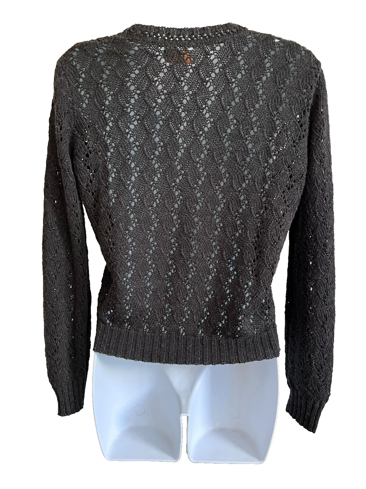 Beldoch Popper Size M Black Long Sleeve Knit Sweater Vintage