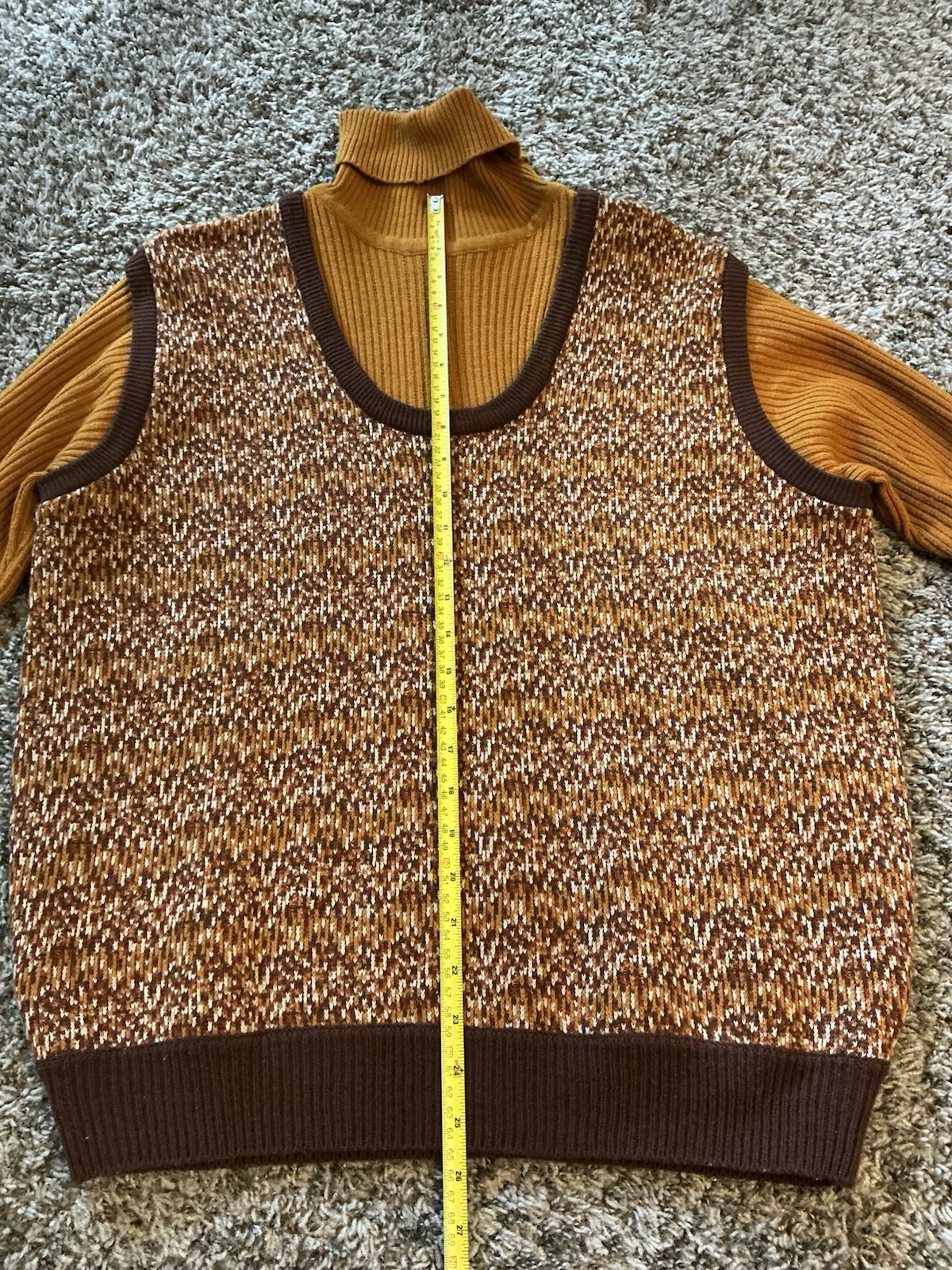Vintage Sigallo Sweater Fall Colors Large EUC