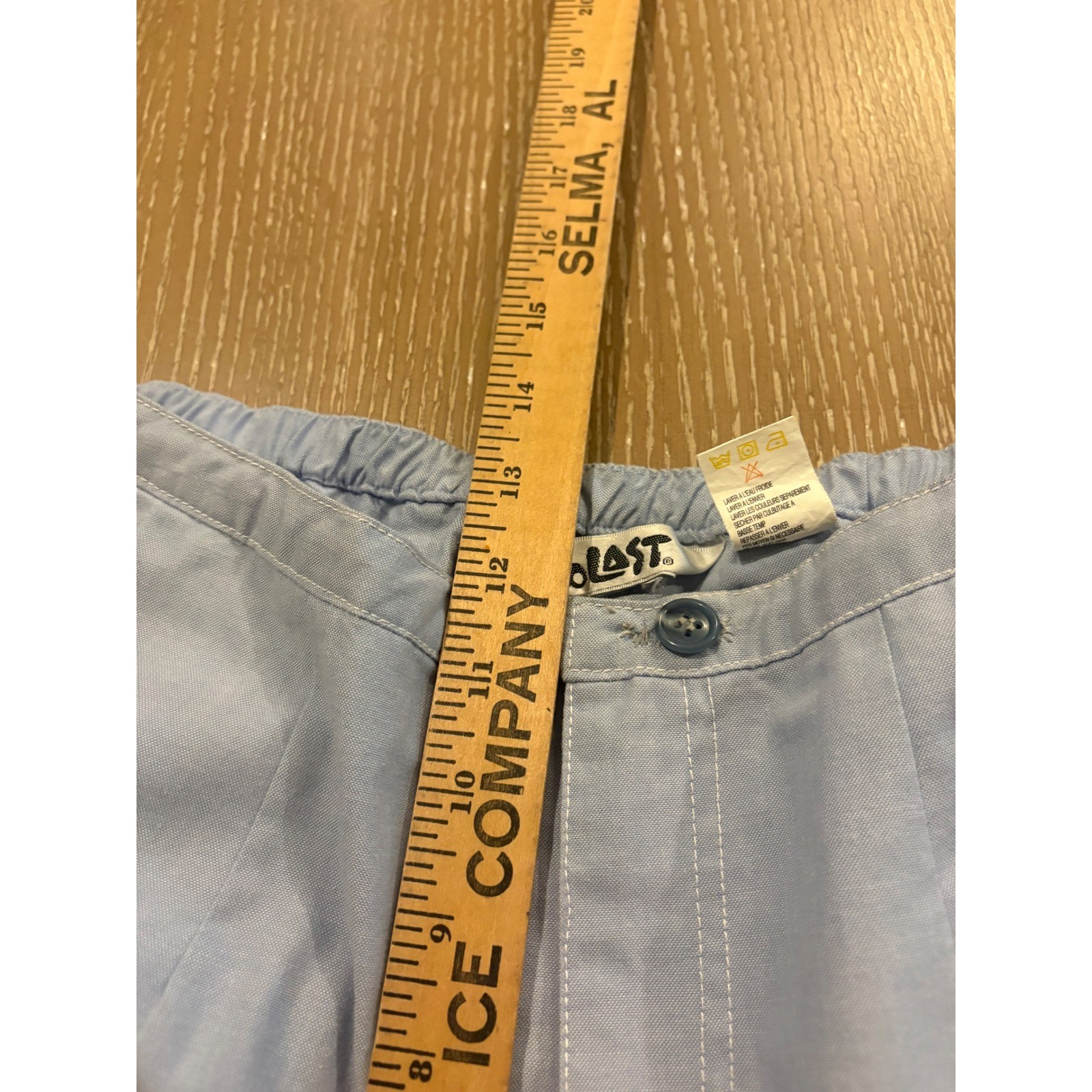 Vintage BLAST Womens Size 16 Light Blue Jacket Pants Set Casual 2 Piece Retro