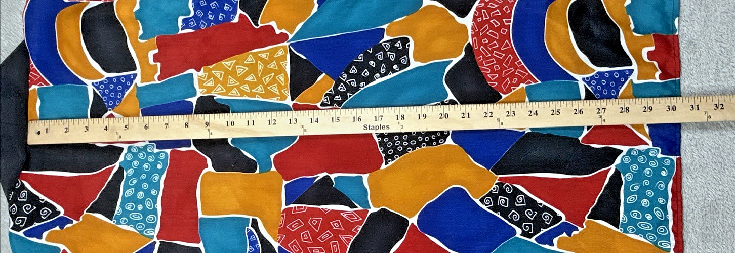 Vintage 80s/90s Maggie Sweet Open-Front Geometric Print Kimono Cardigan Large