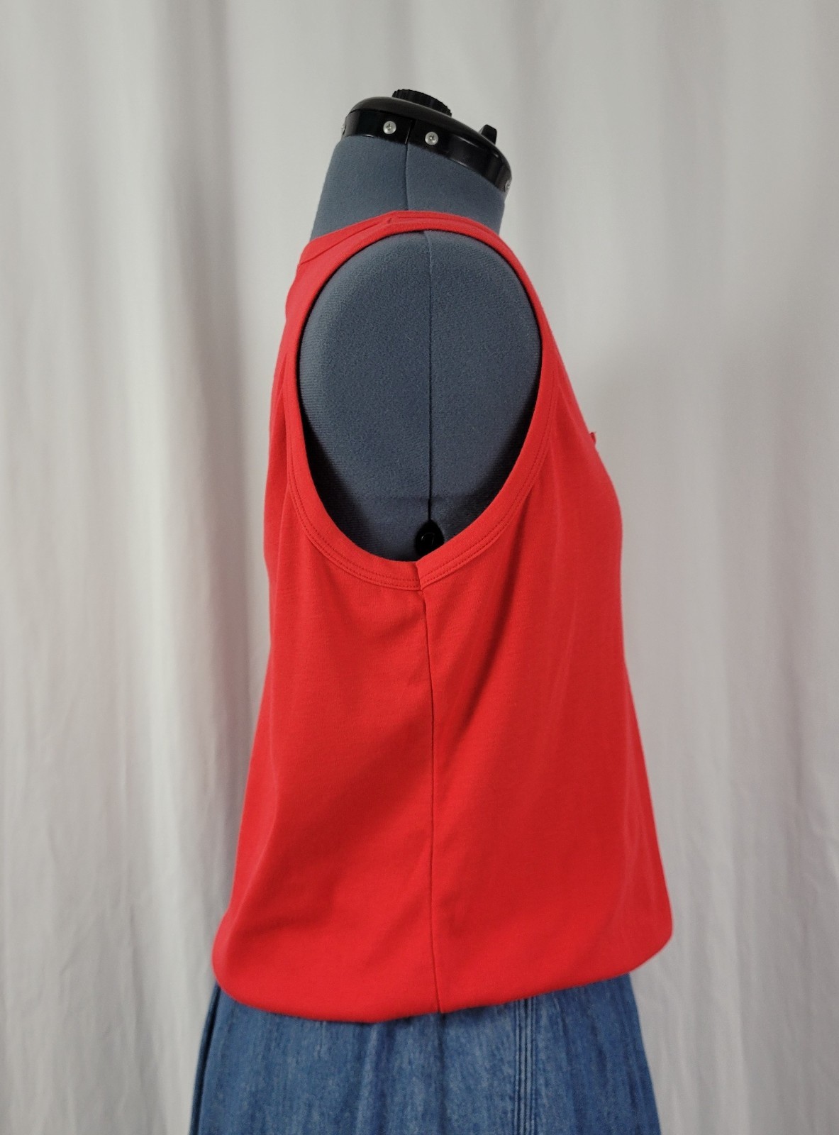 Vintage Objectives Red Knit Sleeveless Top w Waistband Size 40