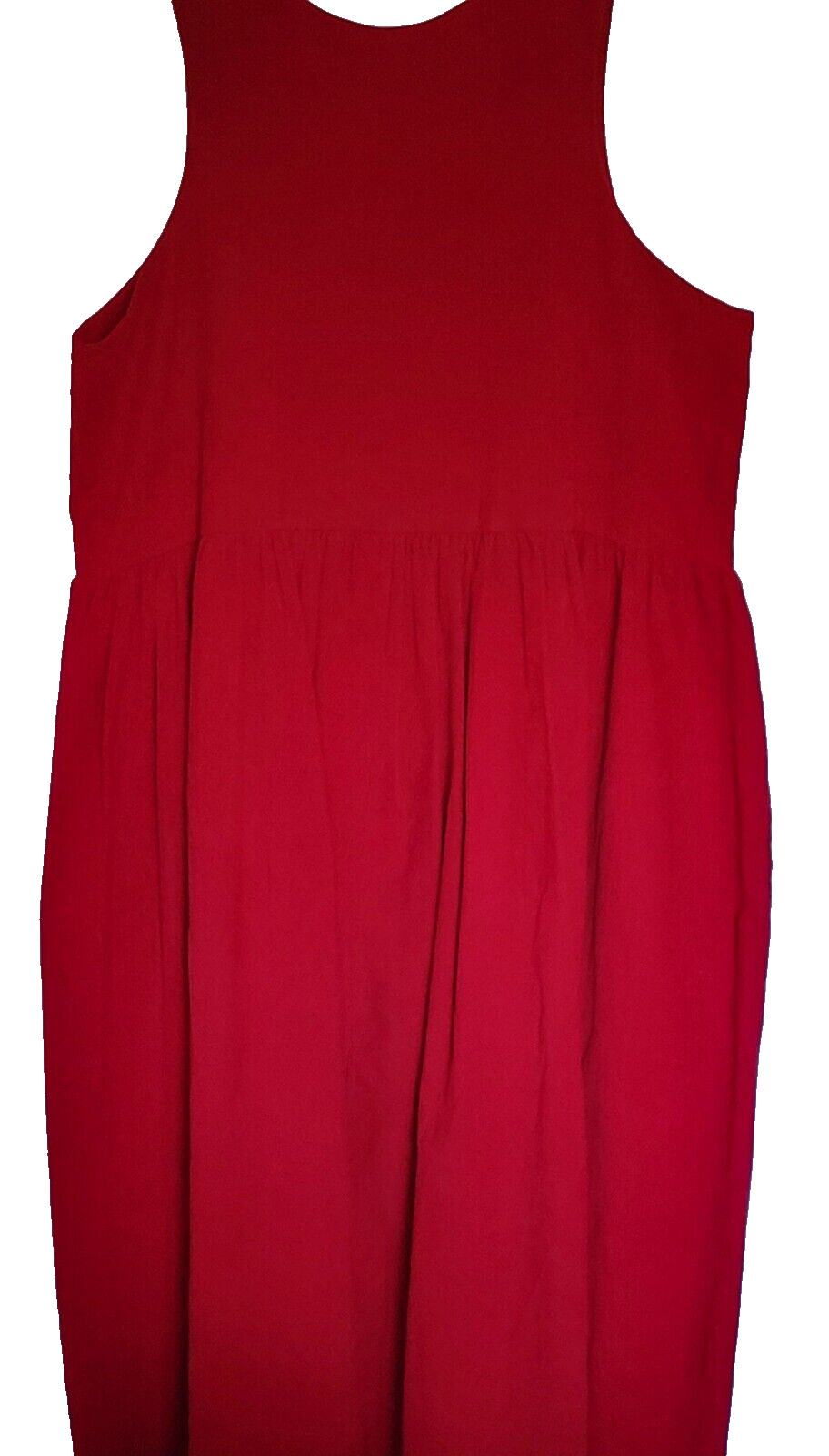 Vintage Dogwood Lane Dress Womens Size Large Christmas Mrs Claus Corduroy Red