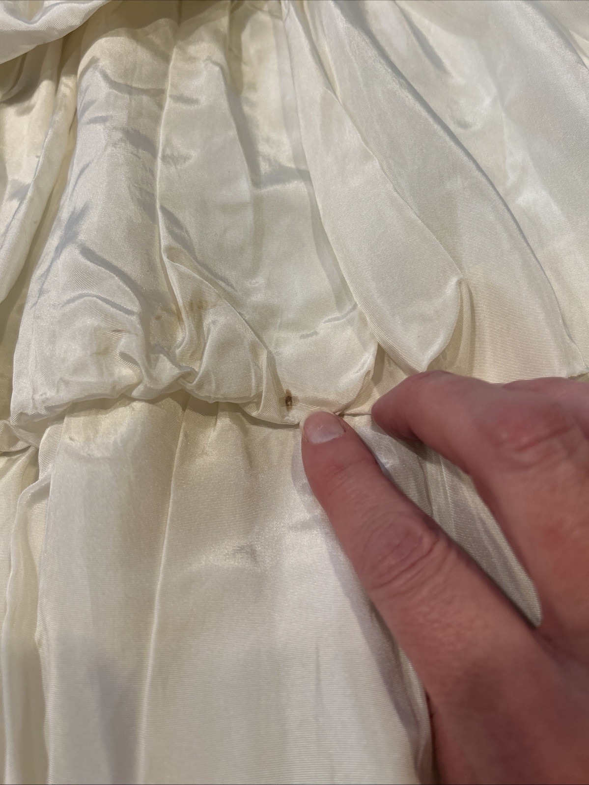 Vintage Ivory Spaghetti Strap Saloon Style Dress Size Small