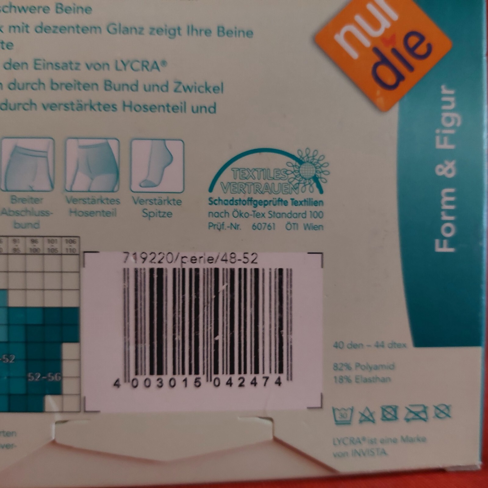Vintage Pantyhose Vitastutz Komfortgrobe Nur Die Size 48-52 Color Perle BBROS3