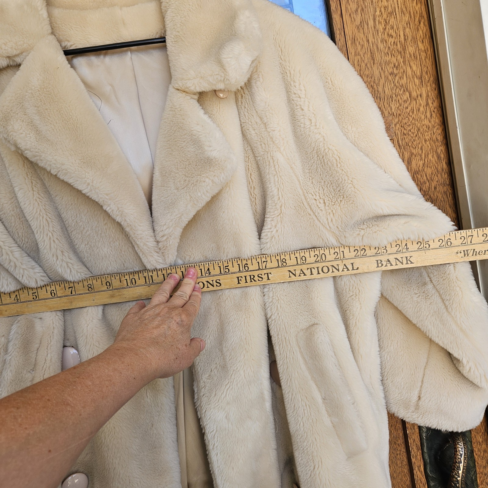 Hillmoor of New York Vtg Tan Cream Faux Fur Women’s Jacket/Coat Size 12