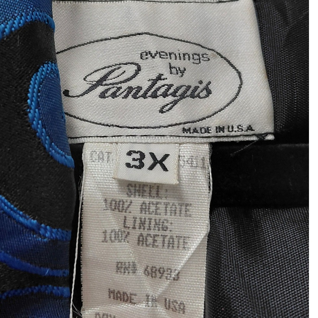 Vintage Evenings by Pantagis Satin Lined Blazer Jacket Women Size 3X