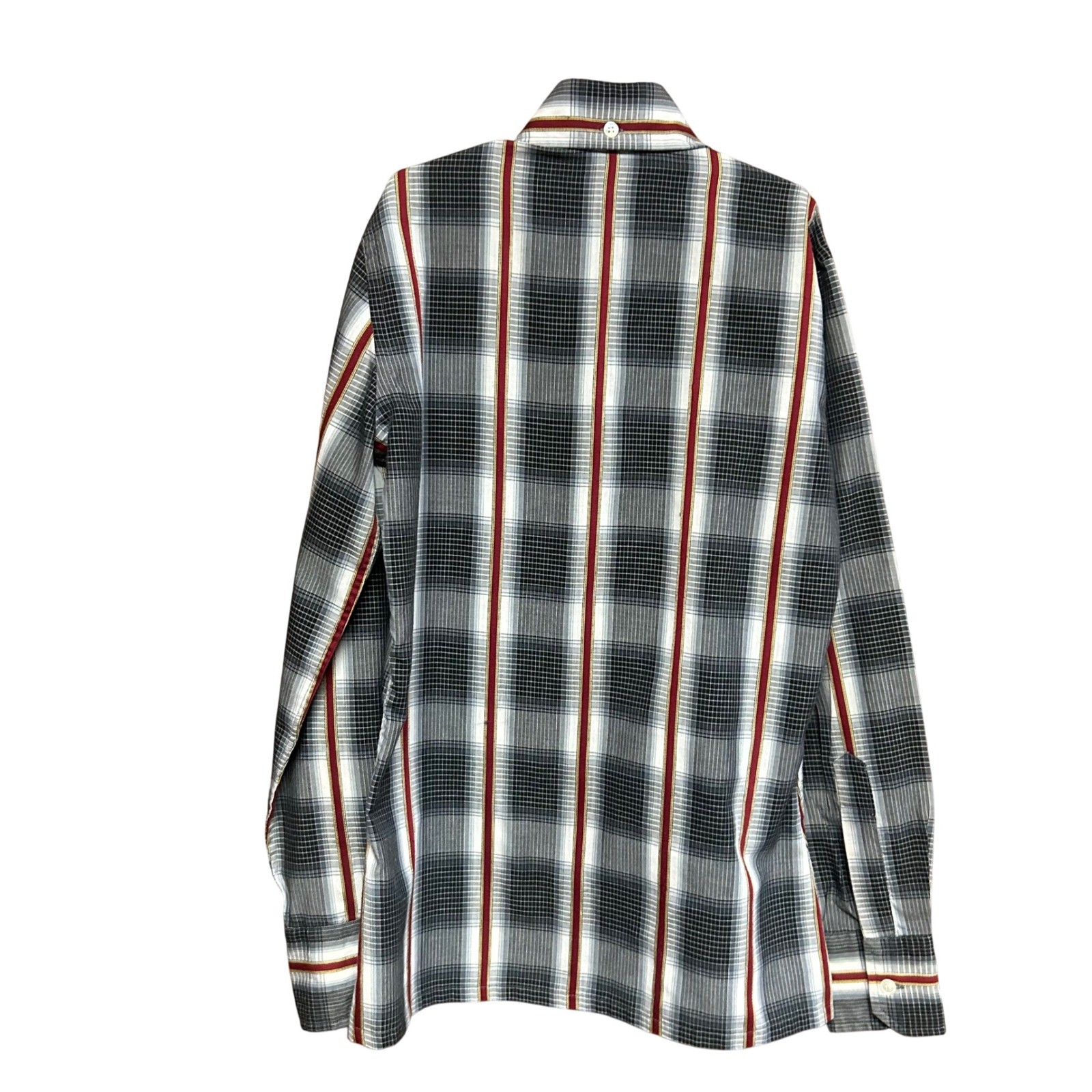 VTG Givenchy Chesa Shirt 6 Plaid Striped Button Down 80s Designer Hong Kong
