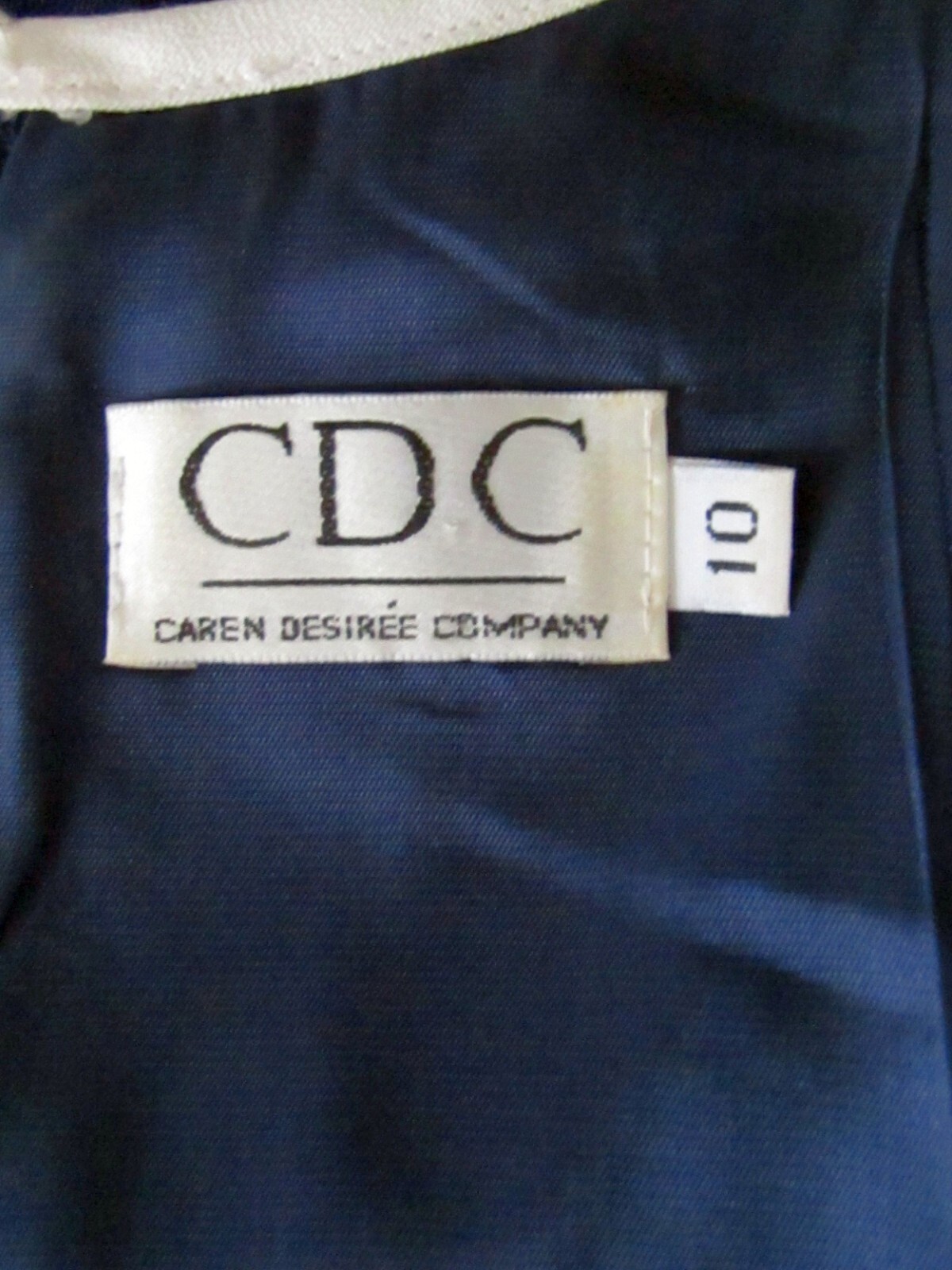 Dress Vintage CAREN DESIRÉE COMPANY CDC Navy Blue Size 10