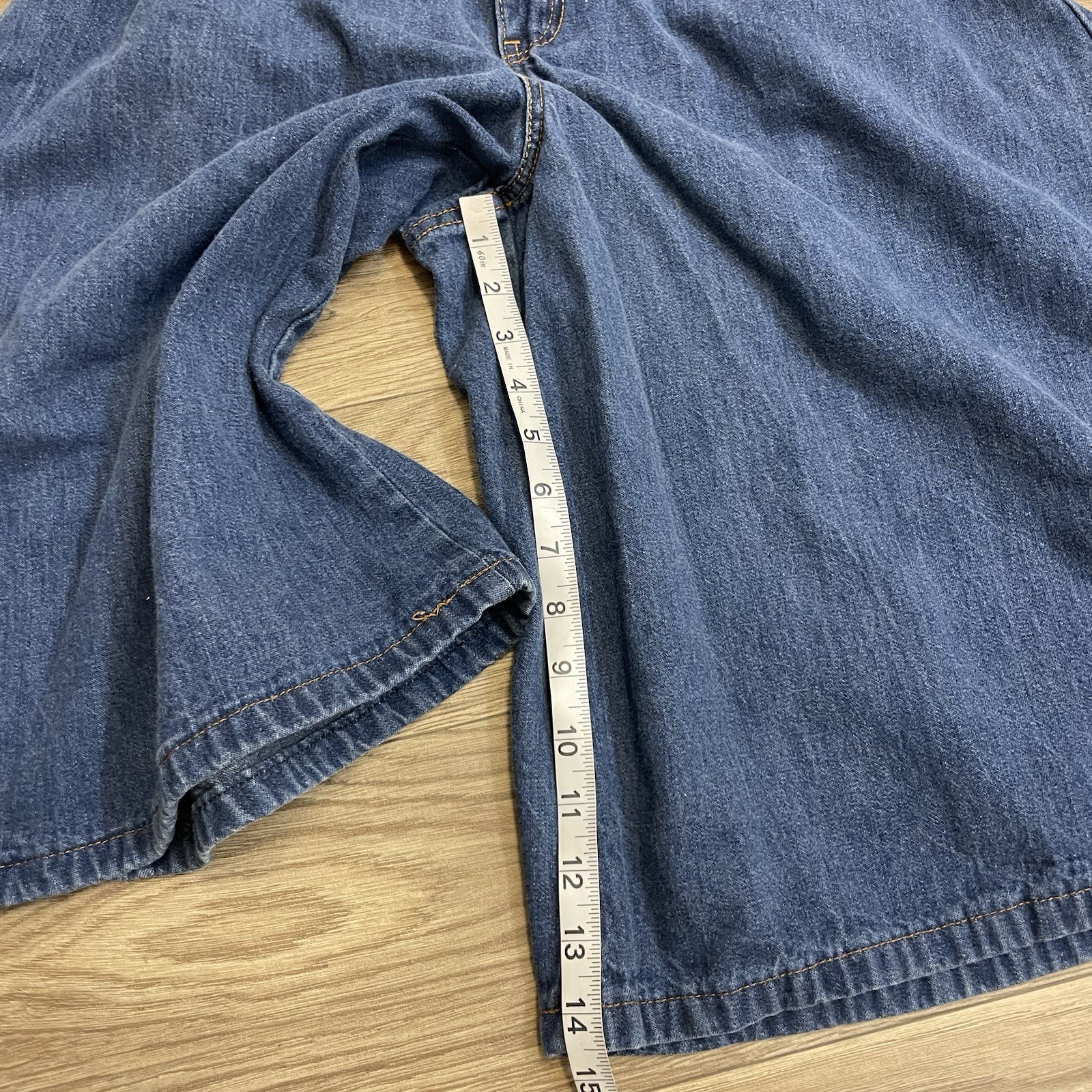Levi’s Vintage 1970s Blue Denim High Waisted Wide Leg Culottes Jean Shorts sz 12