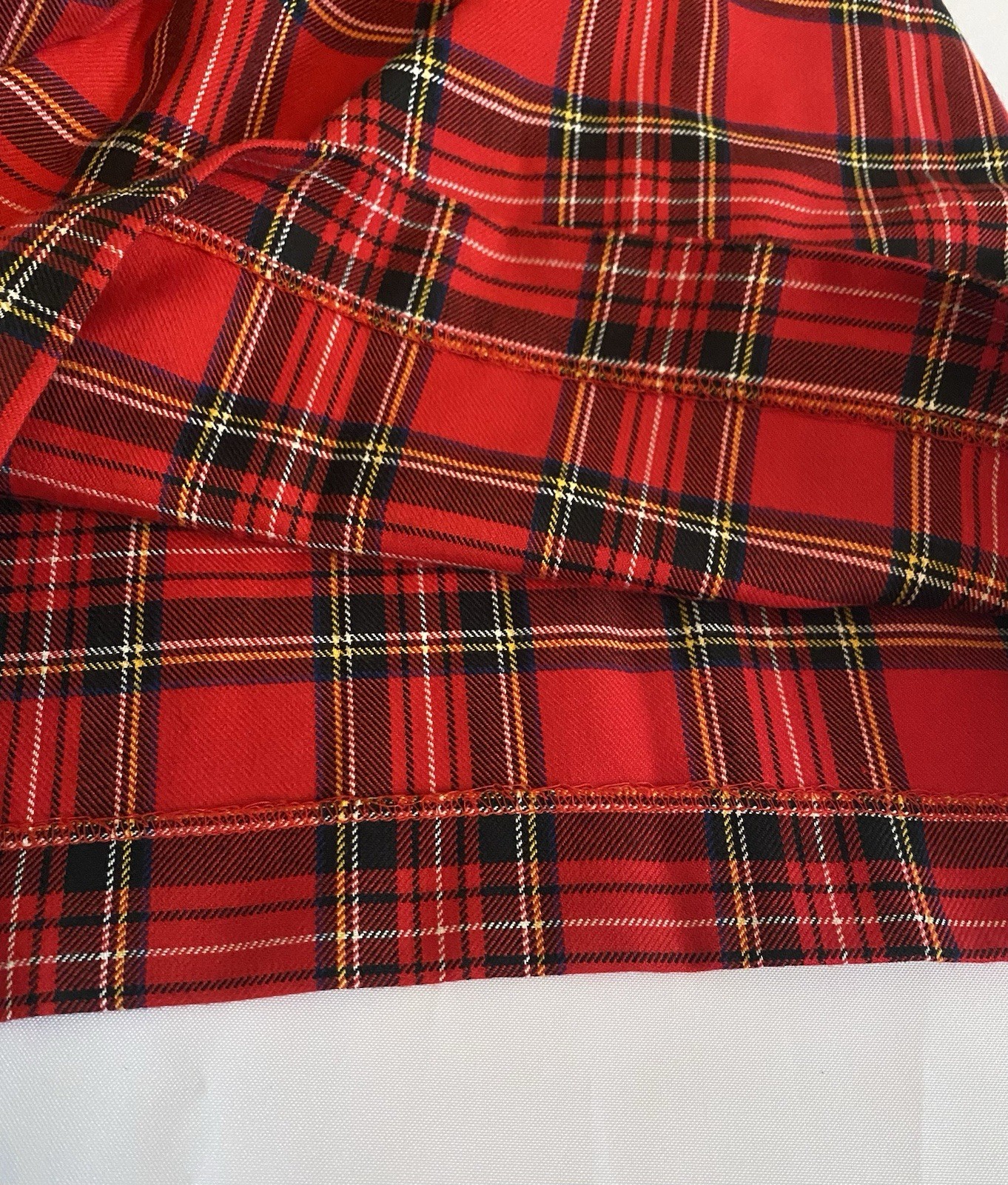 Leslie Fay High Waist Red Tartan Plaid Shorts Preppy City Classic Vintage Sz 16