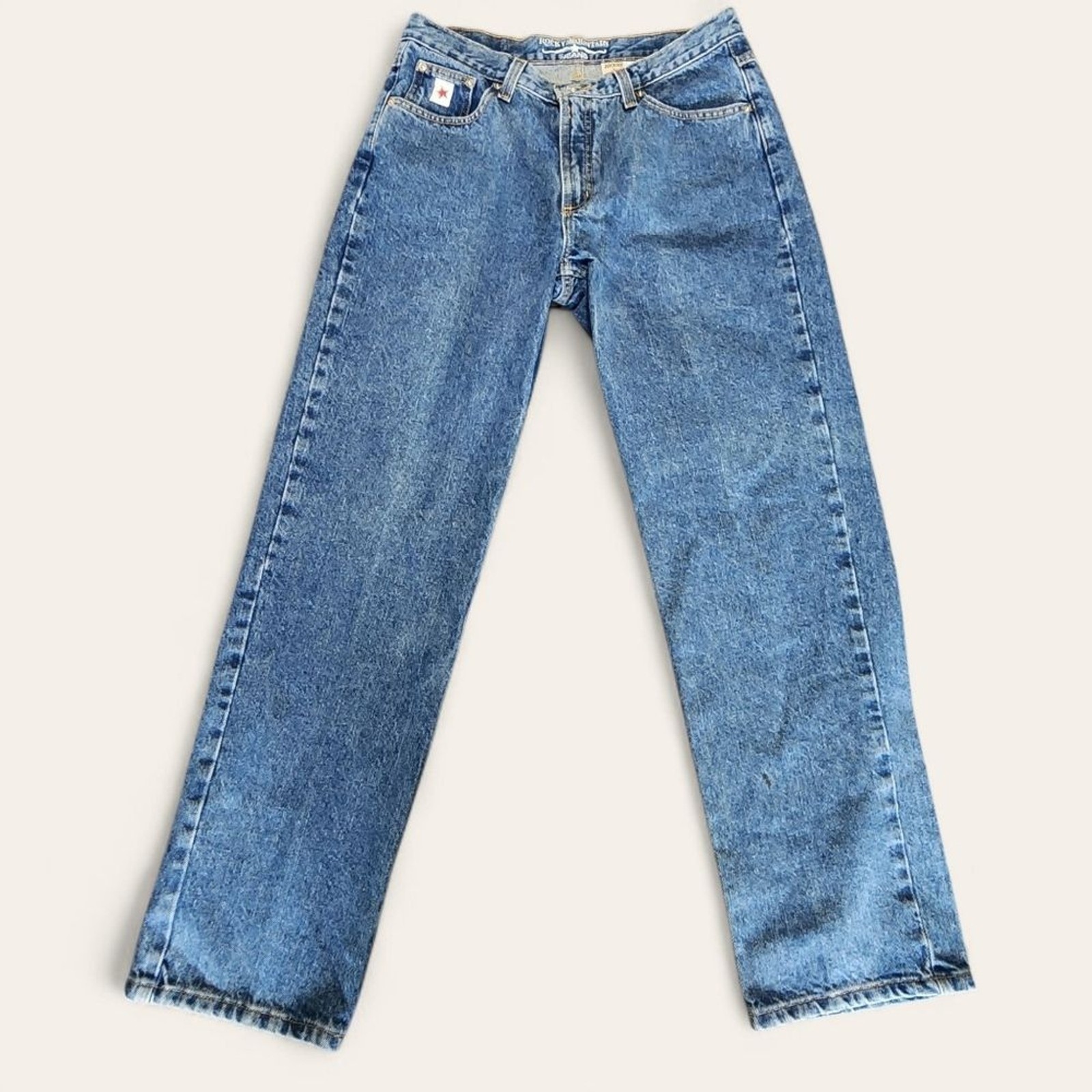 Rockies High Rise Relaxed Jeans 13R Straight Leg Medium Wash Western Y2K Mom Fit