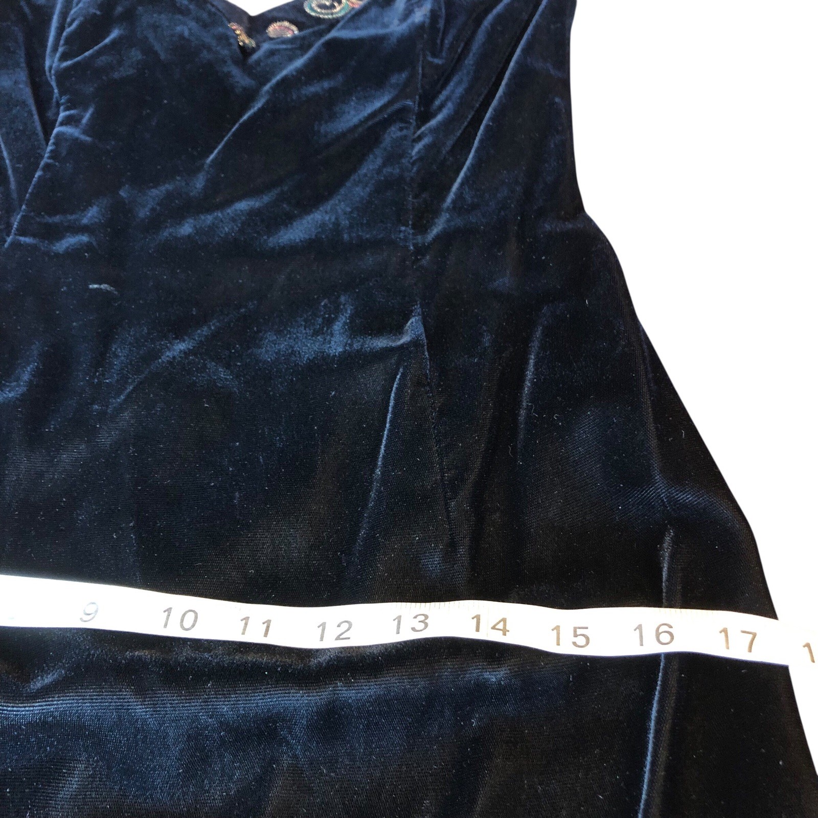 Vintage Velvet Mini Dress Strapless 6 Black Evening Cocktail Glam McClintock NEW