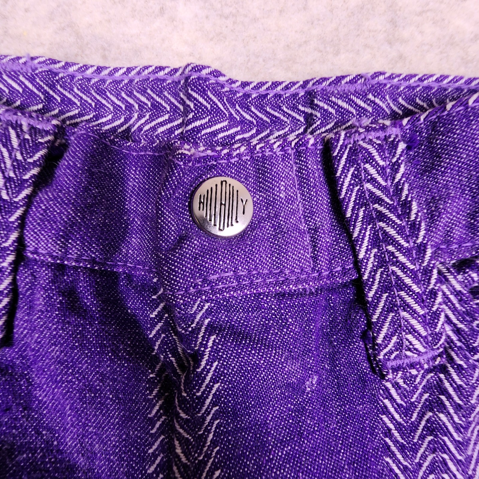 Vtg 70s Hillbilly Hippy Flare Bell Bottom Pants L Striped Size 24 Long