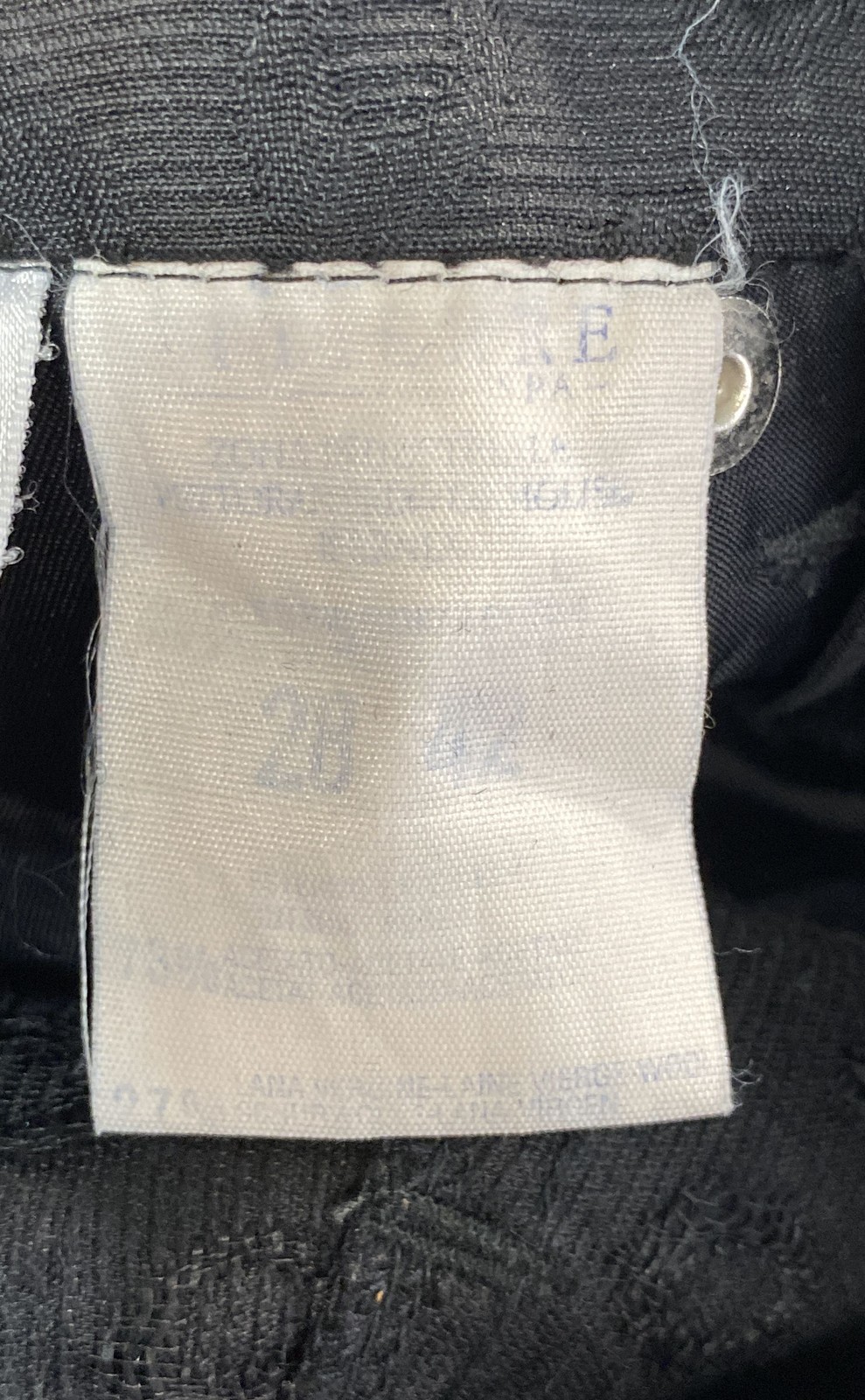 Vintage 90s Versace Jeans Couture Women’s Black All Over Logo Pants Sz 28×31