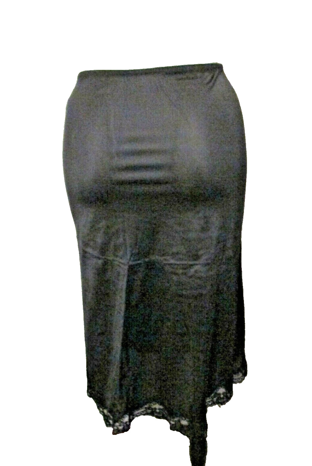 60’s Greenco Maid All Nylon Tricot Lace Trim Half Slip Petticoat L/7 USA made