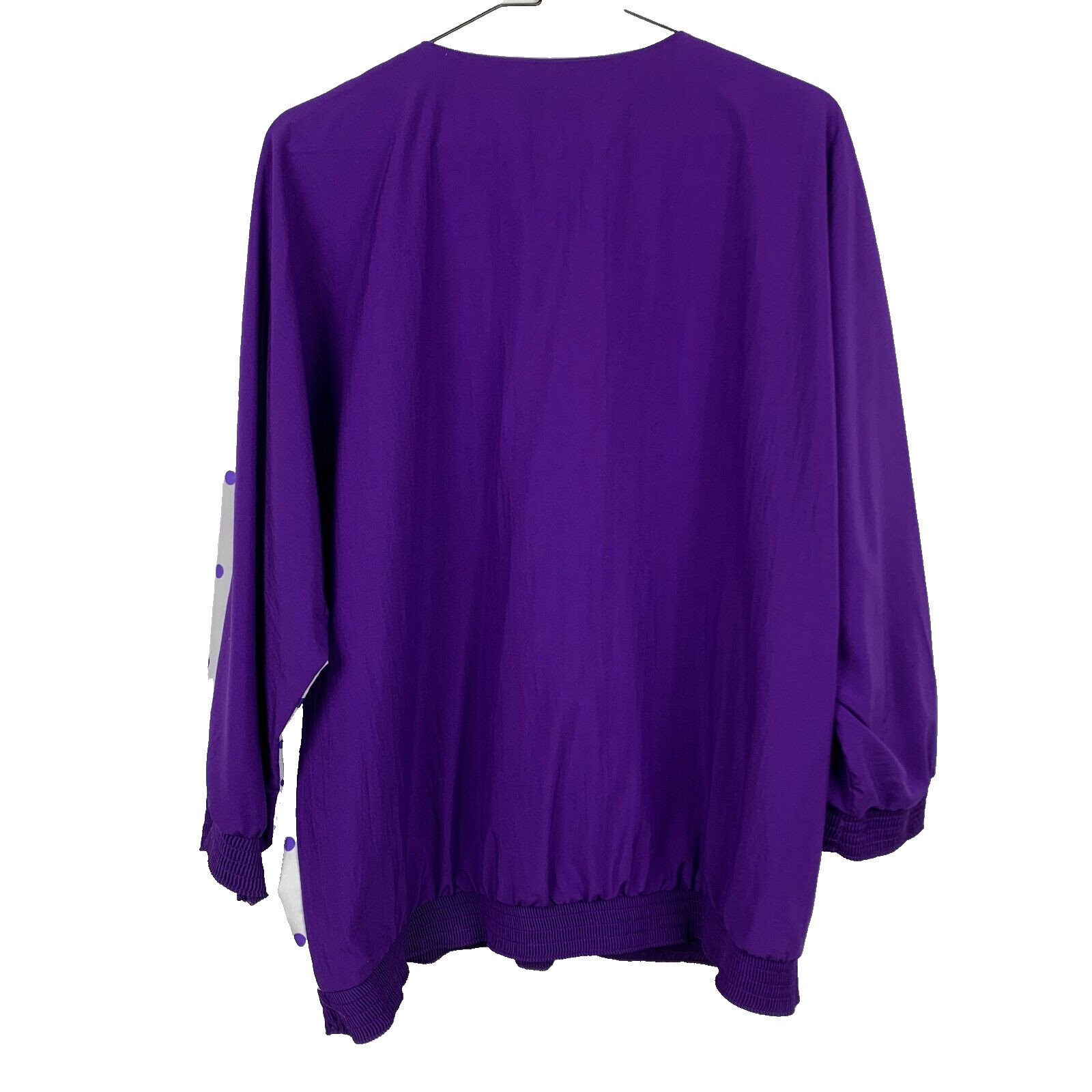 Vintage 80s GW Graff Abstract Art To Wear Funky Goldbergs Purple Shirt Lg READ