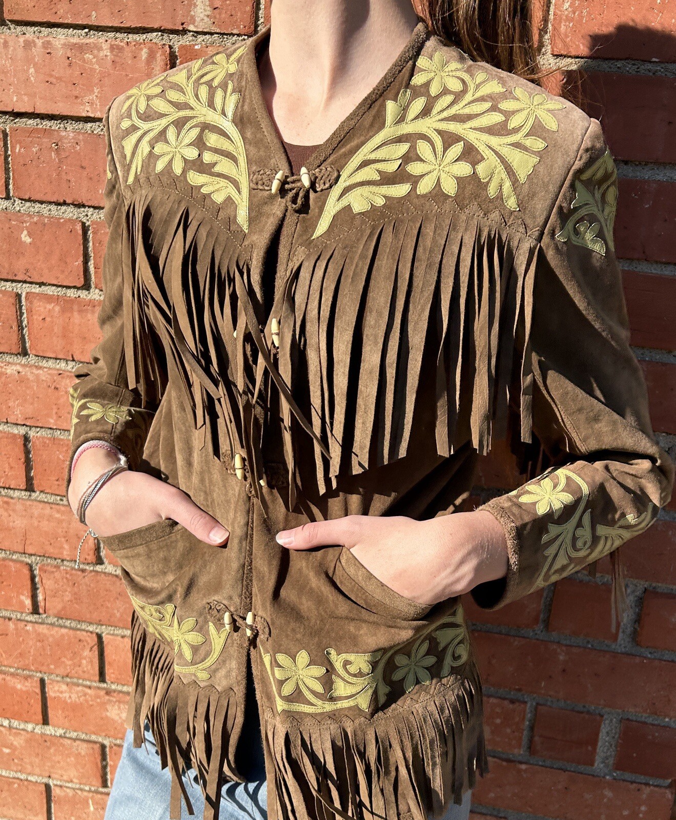 Gorgeous Vintage „Cuera Tamaulipeca” Custom Art Mexican Leather Fringe Jacket