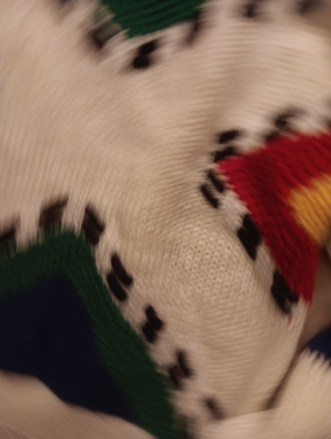 Vtg Pierre Cardin Sweater Med Multicolor Colorblock Abstract Chunky Knit Stripe