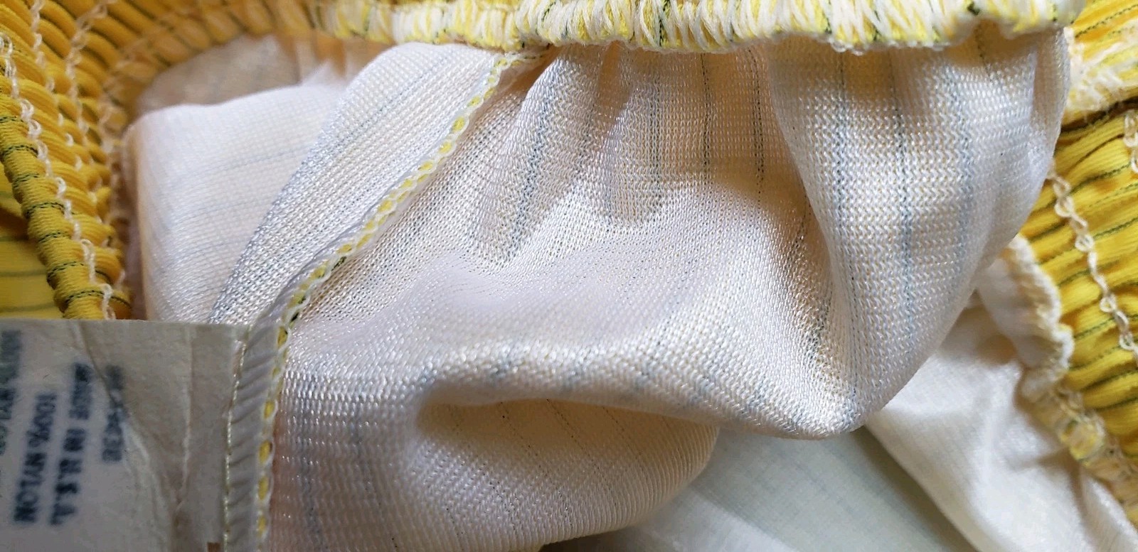 NEW VTG 80s Unbranded Yellow Stripe All Nylon Gym Shorts Sz M Roller Skate USA