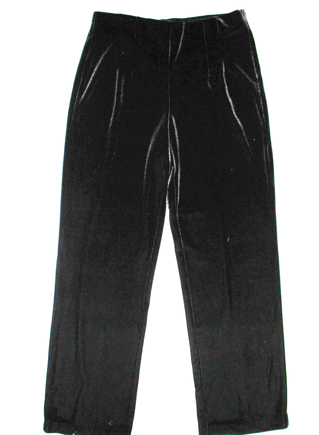 Black Wide Leg Velour Pants Side Zip Dress Barn 14 Vintage 90’s Evening Occasion