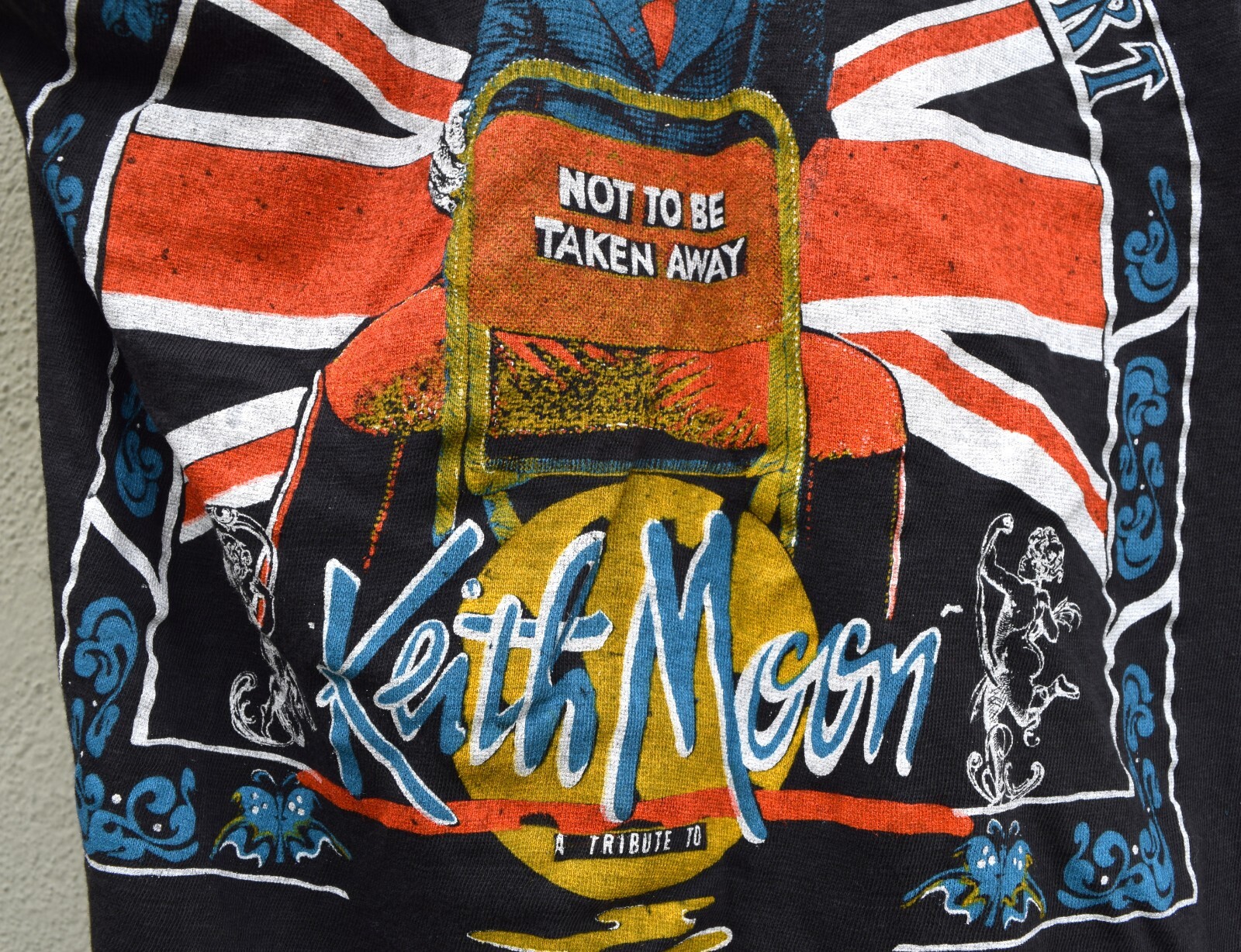 Vintage THE WHO Live 1980 Keith Moon Tribute Concert Graphic T-Shirt Band Music