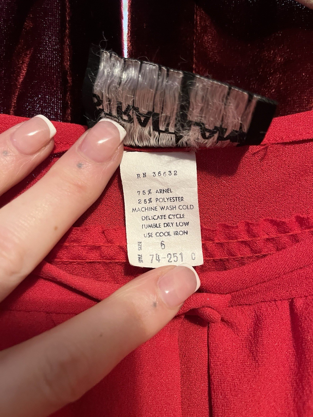 70’s 80’s Disco Dress Keyhole Neck Sleeveless Elastic Waist Belted Small Red