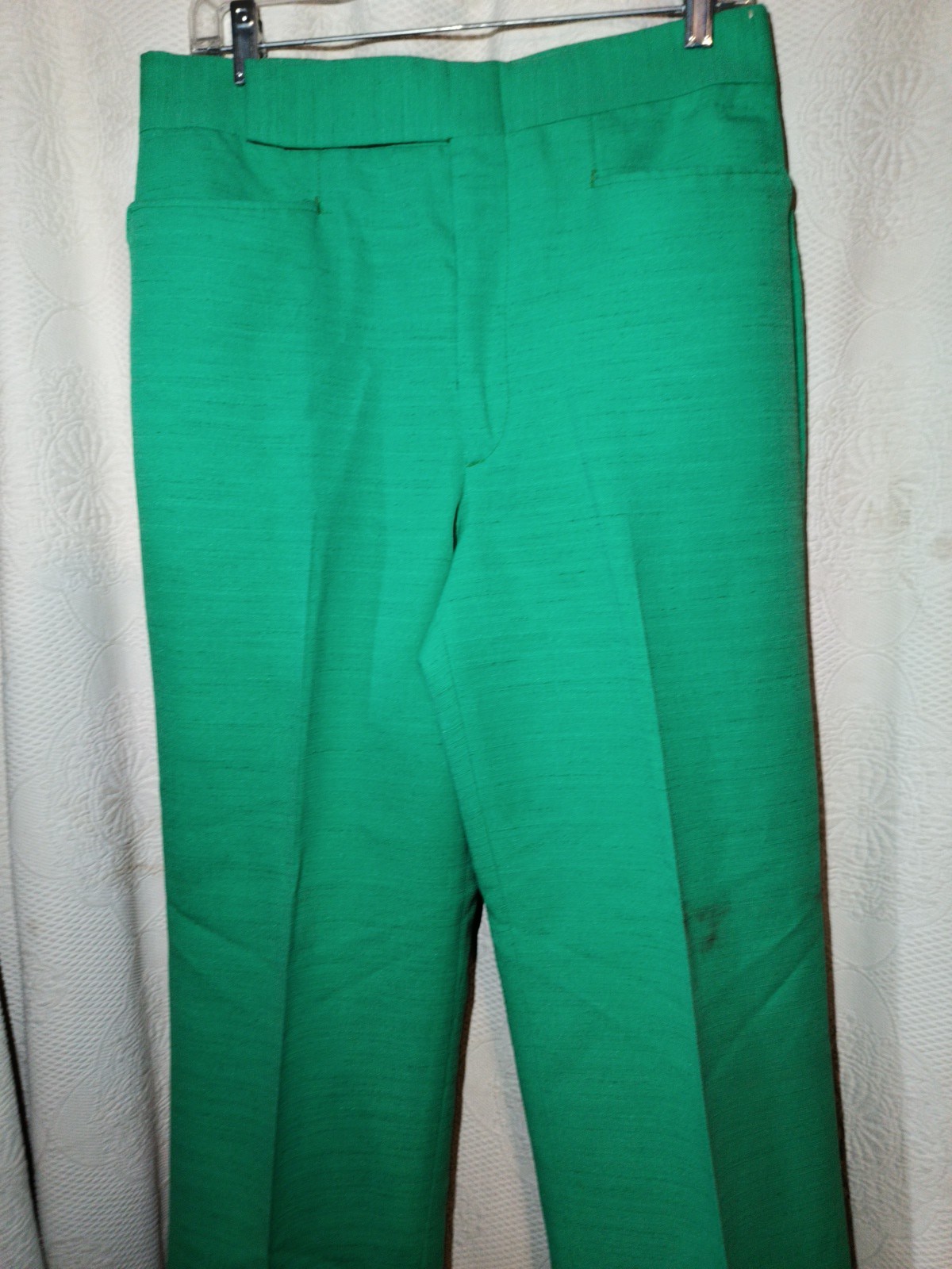Vintage Hells Bells By Primo Bell Bottom Green Slacks Retro Hippie Flare Pants