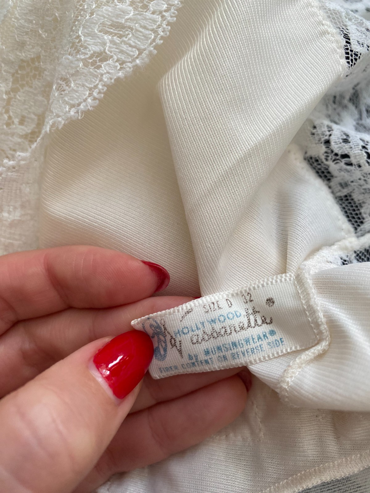Vintage 1960s White Lace Trim Mini Slip Mod Boho Small Bride