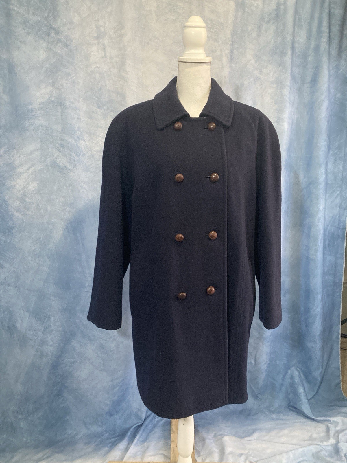 Vintage 70s 80s Original Penguin Munsingwear Peacoat Navy 100% Wool USA Sz 14