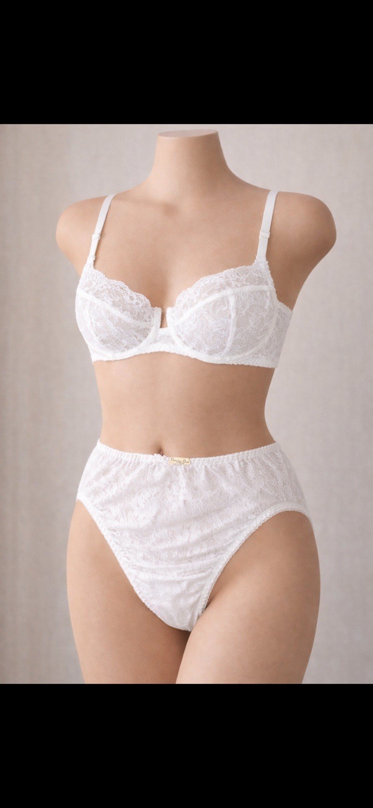 NOS Christian Dior Vintage Lace Bra & Panty Set floral lace price drop $249 VTG