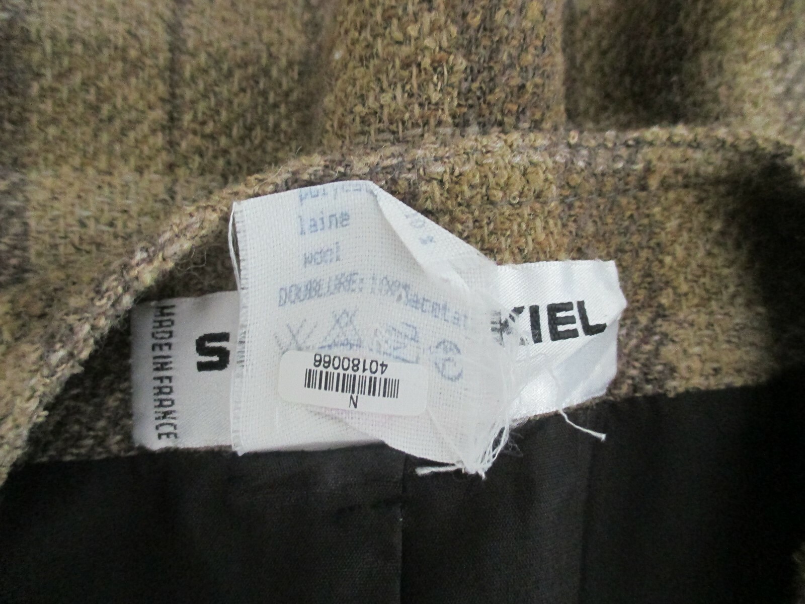 Sonia Rykiel Brown Plaid Blazer Jacket Size 40 France Vintage
