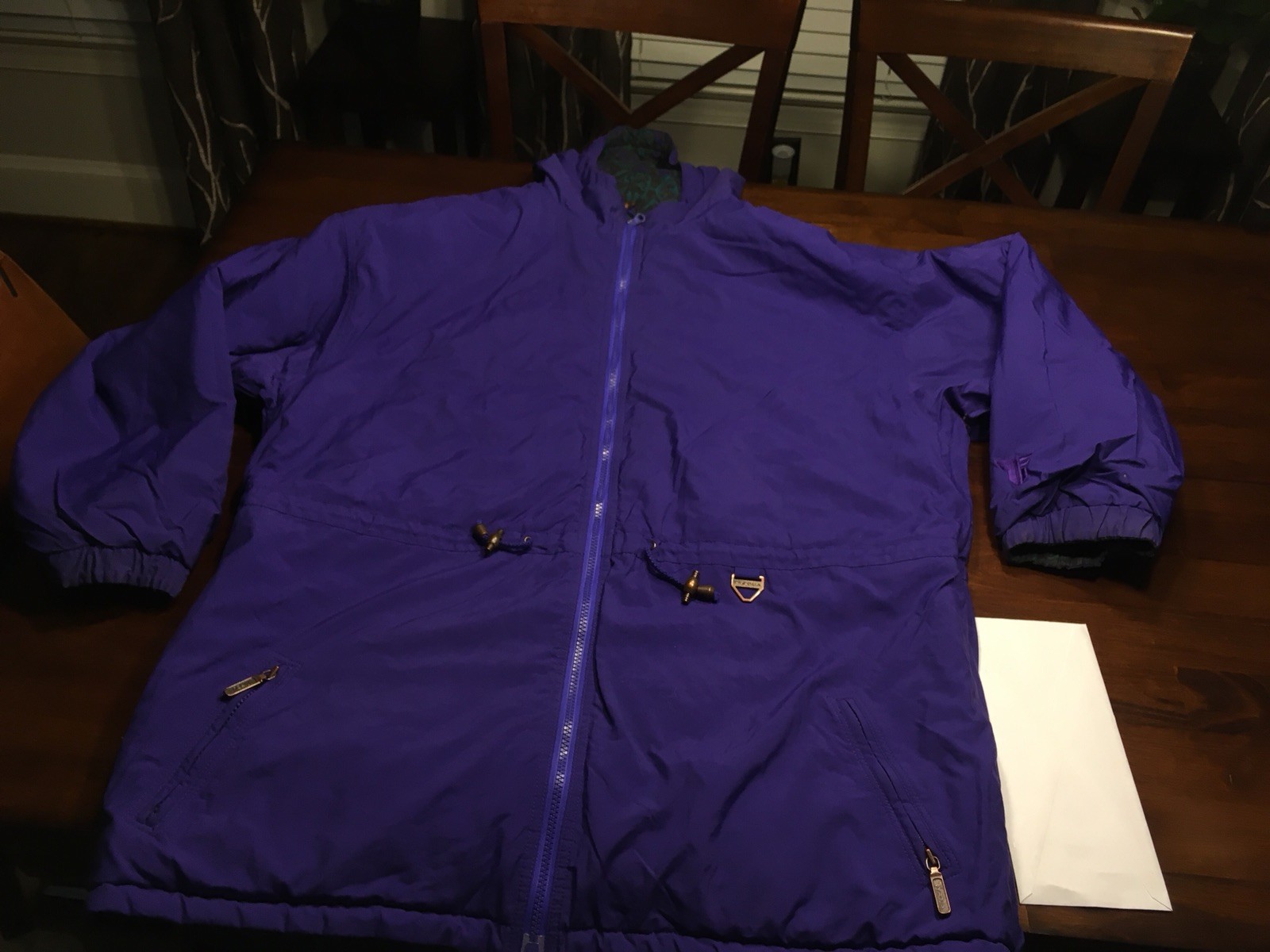 Vtg Womens Large REVERSIBLE 80’s TYROLIA Ski Jacket Purple And Graffiti Style