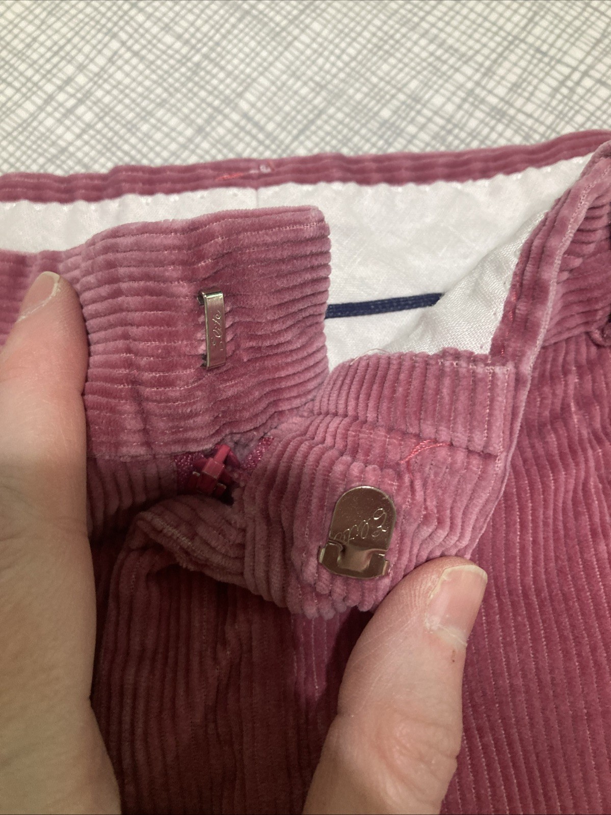 Vtg 80s Palmettos Pink Mauve Corduroy Pants Pleated Mom Trousers High Waist XS