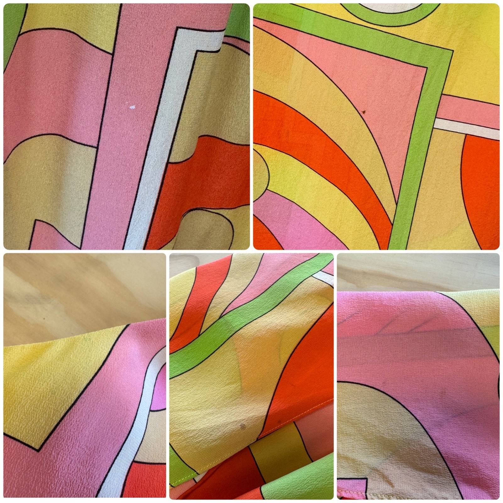 Vintage Spenser Jeremy 100% Silk Halter Maxi Dress Size 12 Geometric Faux Wrap