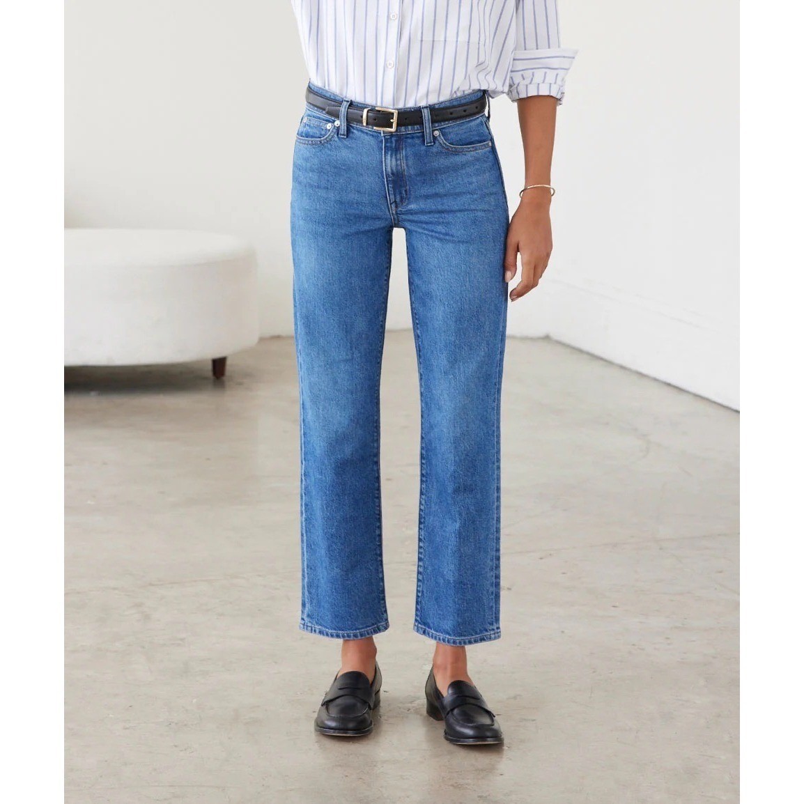 AYR The Frenchie Size 27 in Meet Cute Straight Leg Mid Rise Jeans Classic 90s