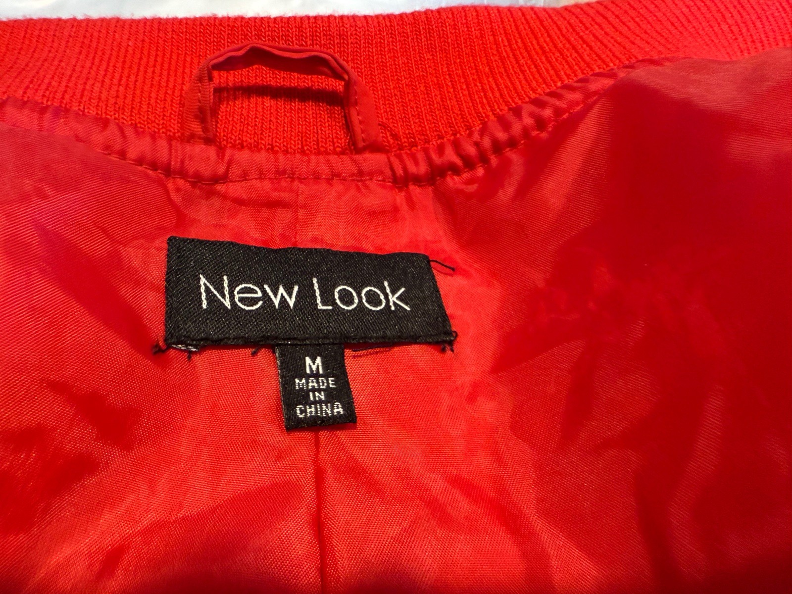Vintage 1980s New Look Red Track Jacket White Stripes Zip Front NWOT