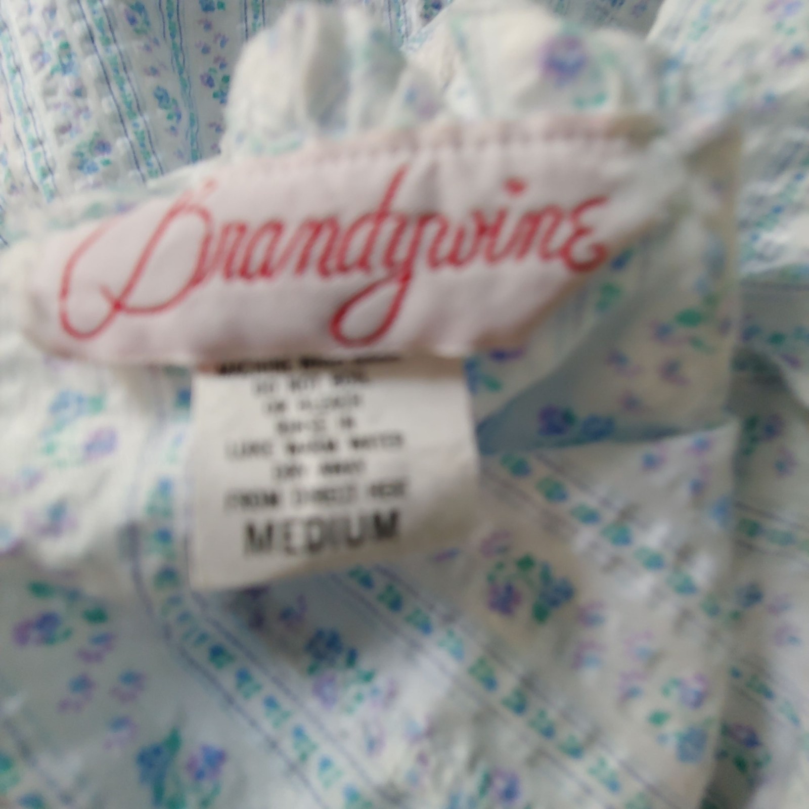 Vtg Brandywine Timeless Demure Cottagecore Floral Long Nightgown Sleepwear M