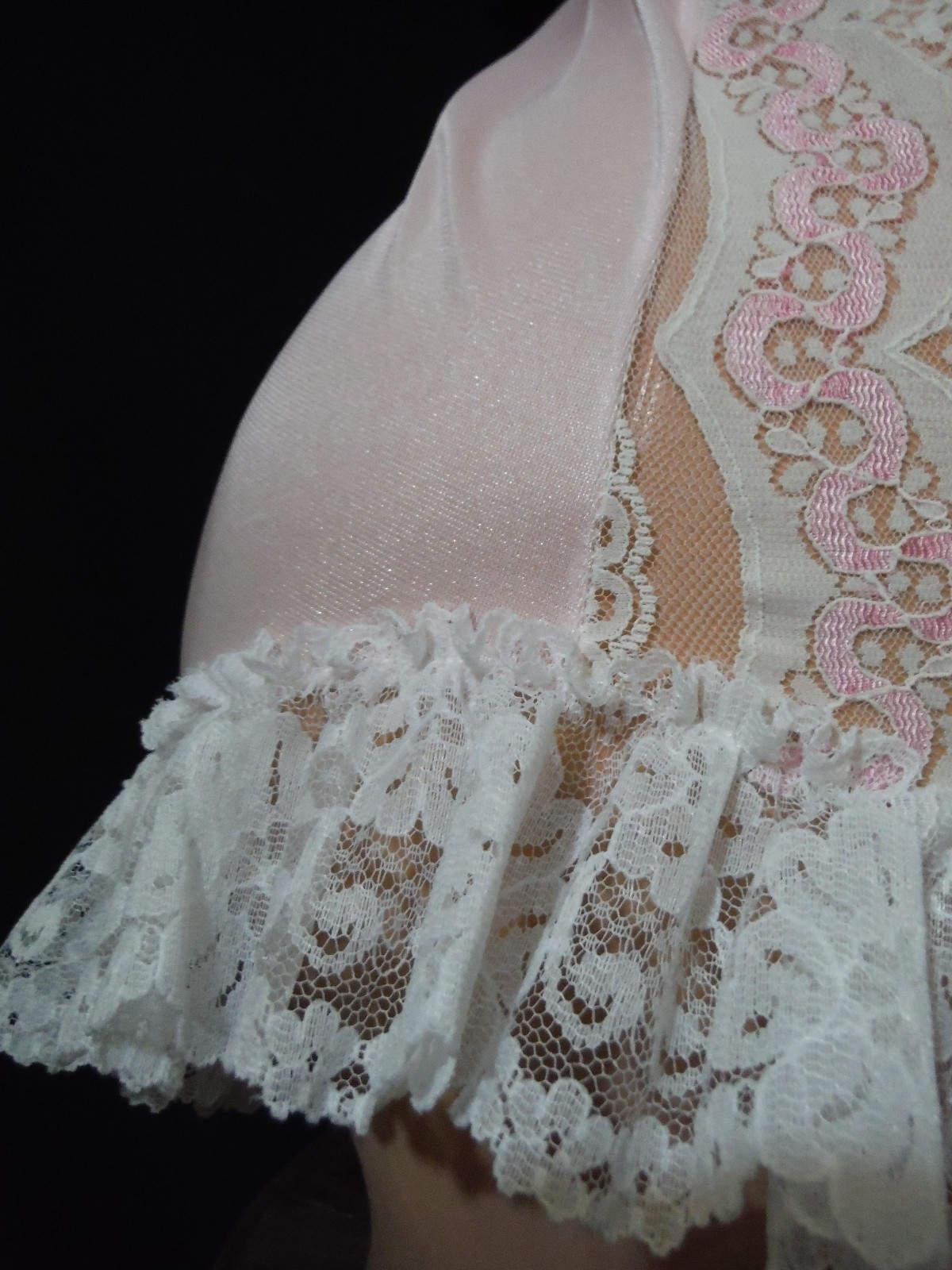 VTG 80’s New LOVES DELIGHT by Randi Strapless Teddy L Pinup Sexy Girly Frilly