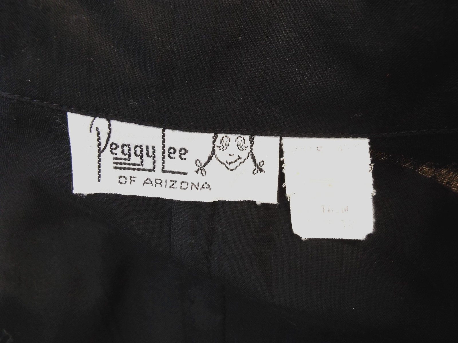 Vintage 1950s Peggy Lee Arizona Black Patio Full Circle Dress NOS Tags Silver 12