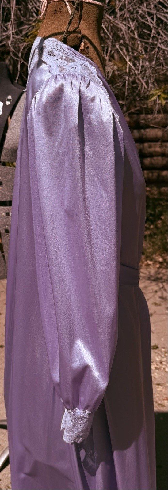 Vtg 80’s 0lga Peignoir Lilac M Ultra-feminine Slinky Nylon Tricot