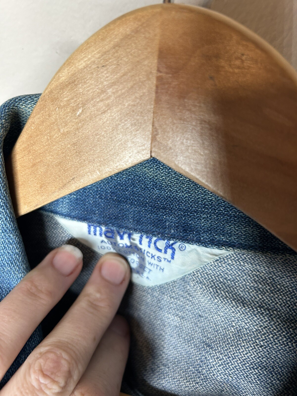 Vintage 1970s Maverick Denim Jacket Women’s Blue Jean Pockets Casual