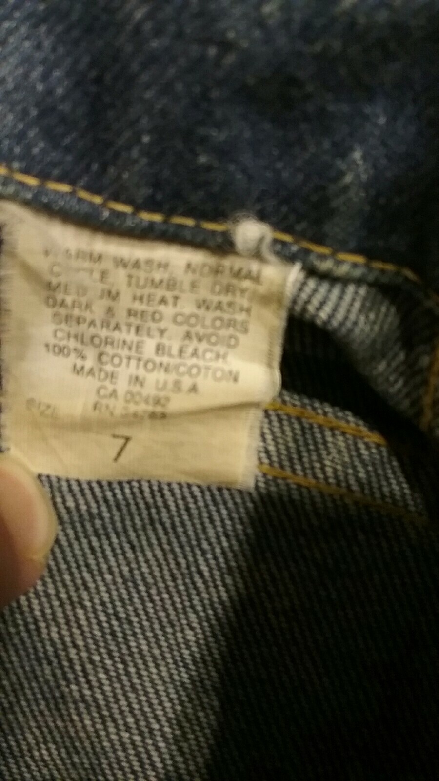 Vtg Small S 7 Ms Lee Usa Trucker Rocker Grunge Punk Biker Denim Jean Jacket Usa