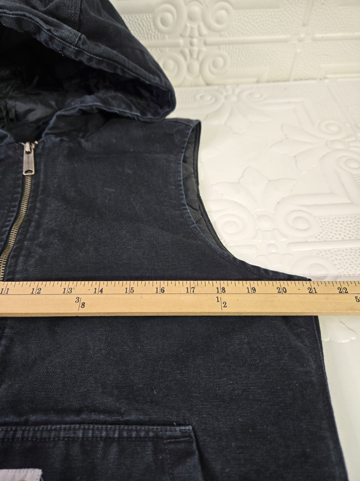 Carhartt Black Duck Canvas Hooded Vest Workwear 104026 Women’s Size M 8-10