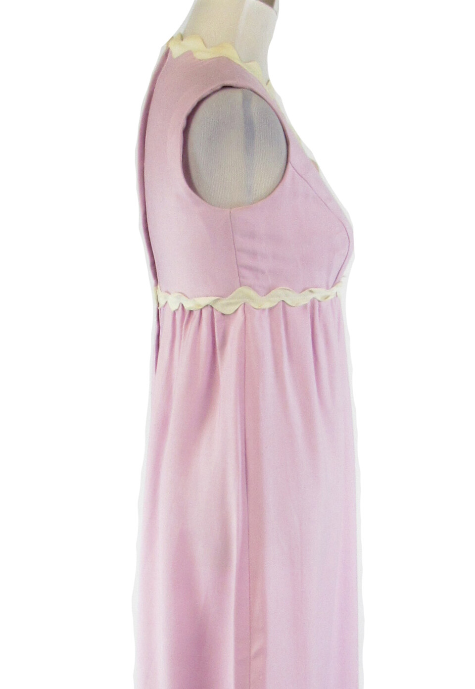 Light purple ivory cotton blend sleeveless vintage maxi dress S