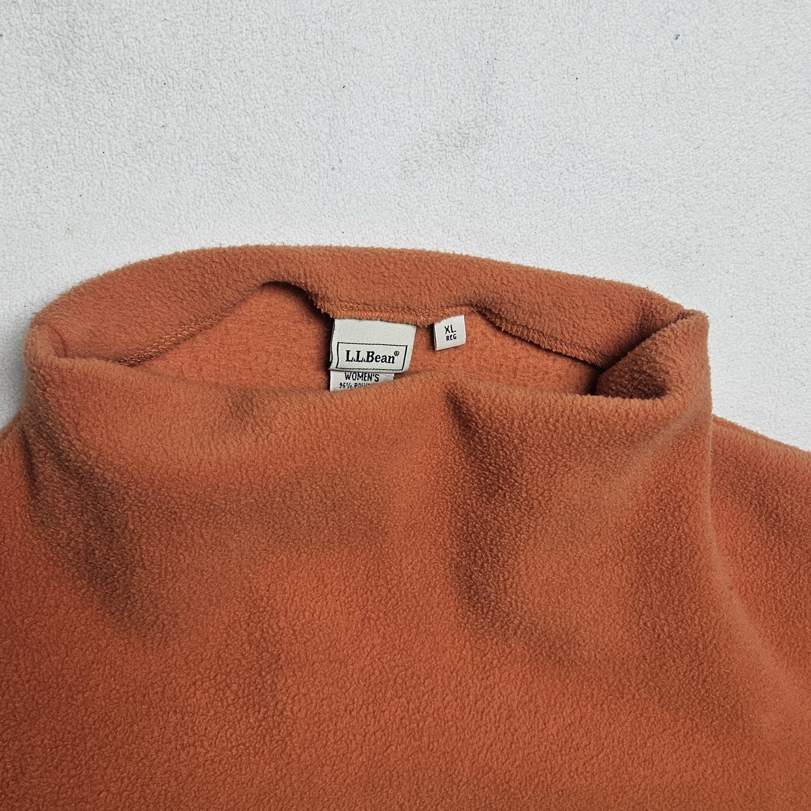 Vintage LL Bean Women’s XL Mock Neck Pullover Sweater Polyester Lycra Fleece