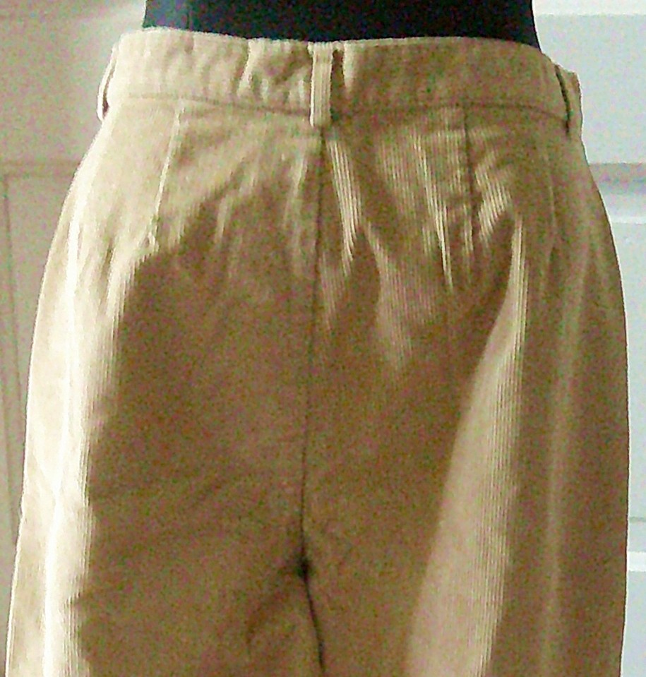 90’s LANDS’ END Ladies Tan Cords Corduroy Pants Slacks Trouser 8 Regular